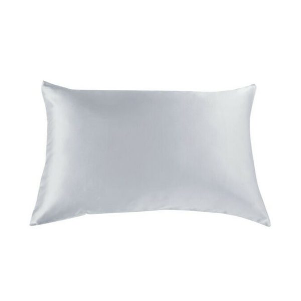 SILK PILLOW CASE TWIN PACK – Silver Colour